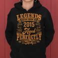8 Year Old Gifts Legends Born In 2015 Vintage 8Th Birthday Women Hoodie