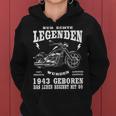 80. Geburtstag Biker Hoodie 1943 V2 Motorrad Chopper für Männer