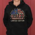 American Flag 50 Years Of Being Awesome 1973 50Th Birthday Women Hoodie