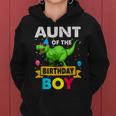 Aunt Of The Birthday Boy Dinosaur Saurus Family Matching Women Hoodie