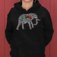 Autism Mom Elephant Puzzle Pieces Autism Supporter Outfit Women Hoodie