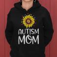 Autism Mom Gift Puzzle Piece Sunflower Autism Awareness Women Hoodie