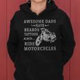 Awesome Dads Have Beards Tattoos And Ride Motorcycles Women Hoodie