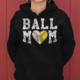 Ball Mom Baseball Softball Heart Sport Lover Funny V2 Women Hoodie
