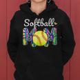 Baseball Mom Love Tie Dye Softball Mom Mother´S Day Women Hoodie
