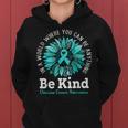 Be Kind Ovarian Cancer Awareness Ribbon Sunflower Kindness Women Hoodie