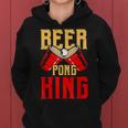 Beer Pong King Alkohol Trinkspiel Beer Pong V2 Frauen Hoodie