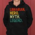 Bibliothekar Held Mythos Legende Retro-Bibliothekar Frauen Hoodie