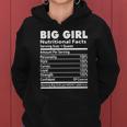 Big Girl Nutrition Facts Serving Size 1 Queen Amount Per Serving V2 Women Hoodie Graphic Print Hooded Sweatshirt