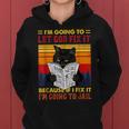 Black Cat Im Going To Let God Fix It Because If I Fix It Women Hoodie