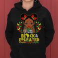 Black History Month Pretty Black And Educated Queen Girls Women Hoodie