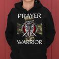 Christian Prayer Warrior Green Camo Cross Religious Messages Women Hoodie