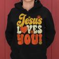 Christian Retro Jesus Loves You Religious Faith God 70S Women Hoodie