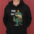 Christmas Dinosaur Tree Rex Pajamas Funny Xmas Lights Women Hoodie