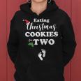 Christmas Pregnancy Mom To Be Eating Cookies For Two Gift For Womens Women Hoodie