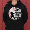 Cool Cute Baseball Catcher Mom Dad Son Parents Quote Graphic Women Hoodie
