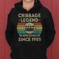 Cribbage Legend 37 Jahre Alt Fantastisch Seit 1985 Cribbage Frauen Hoodie