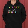 Cute Lacrosse Mom Stuff Repeat Design For Lax Life Mother Women Hoodie
