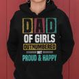 Dad Of Girls Outnumbered Vintage Father Daughter Match Gift For Mens Women Hoodie