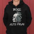 Damen Böse Alte Frau Für Oma Großmuter Spruch Rockerin V3 Frauen Hoodie