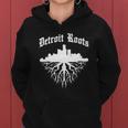 Detroit Roots Gift Women Hoodie Graphic Print Hooded Sweatshirt