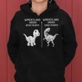 Dinosaur Wrestling Mom Before And During The Match Women Hoodie