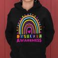 Dyslexia Awareness Month Rainbow Cute Graphic Women Hoodie Graphic Print Hooded Sweatshirt