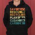 Earth Day 2023 Save Bees Rescue Animals Recycle Plastics Women Hoodie