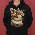 Easter Bunny Rabbit Women - Happy Bunny Flower Graphic Girls Women Hoodie