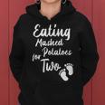 Eating Mashed Potatoes For Two Thanksgiving Pregnancy Gift For Womens Women Hoodie