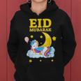 Eid Mubarak Present For Kids Mom Girls Eid Mubarak Unicorn Women Hoodie