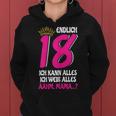 Endlich 18 Hoodie für Damen, Lustiges Volljährig Mädchen Geburtstagsshirt