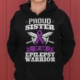 Epilepsy Warrior Sister Epileptic Seizure Disorder Advocate Women Hoodie