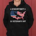 Everyday Is Veterans Day Proud American Flag Women Hoodie Graphic Print Hooded Sweatshirt