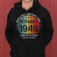 Fantastisch Seit Dezember 1949 Männer Frauen Geburtstag Frauen Hoodie