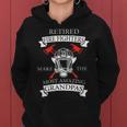 Fathers Day Fireman Grandpa Gift Retired Fire Fighters Women Hoodie