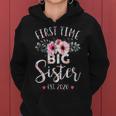 First Time Big Sister Est 2020 Mothers Day New Sister Women Hoodie