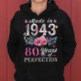 Floral 80Th Birthday Gift Ideas For Women Best Of 1943 Women Hoodie