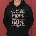 Floral Mothers Day God Gifted Me Two Titles Mom And Nana Women Hoodie