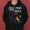 Free Mom Hugs Lgbt Pride Mama Dinosaur Rex Gift V2 Women Hoodie