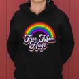 Funny Retro Vintage Free Mom Hugs Rainbow Lgbtq Pride Women Hoodie