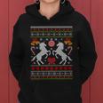 Funny Unicorn With Xmas Decorations Ugly Christmas Sweater Funny Gift Women Hoodie