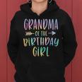 Grandma Of The Birthday Girl Tie Dye Colorful Bday Women Hoodie