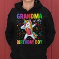 Grandma Of The Birthday Party Gifts Boys Dabbing Unicorn Women Hoodie