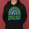 Groovy Earth Day Save Our Home Go Planet Rainbow Earth Women Hoodie