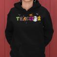 Halloween Teacher For Women Halloween Teaching V2 Women Hoodie Graphic Print Hooded Sweatshirt