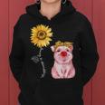 Happiness Is Being Grandma Cute Pig Sunflower Mother Gifts Women Hoodie