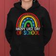 Happy Last Day Of School Rainbow Teacher Student End Of Year Women Hoodie