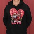 Happy Valentines Day Gnome With Love Gnome Valentines Day Women Hoodie