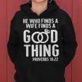 He Who Finds A Wife Finds A Good Thing Couple Matching Women Hoodie